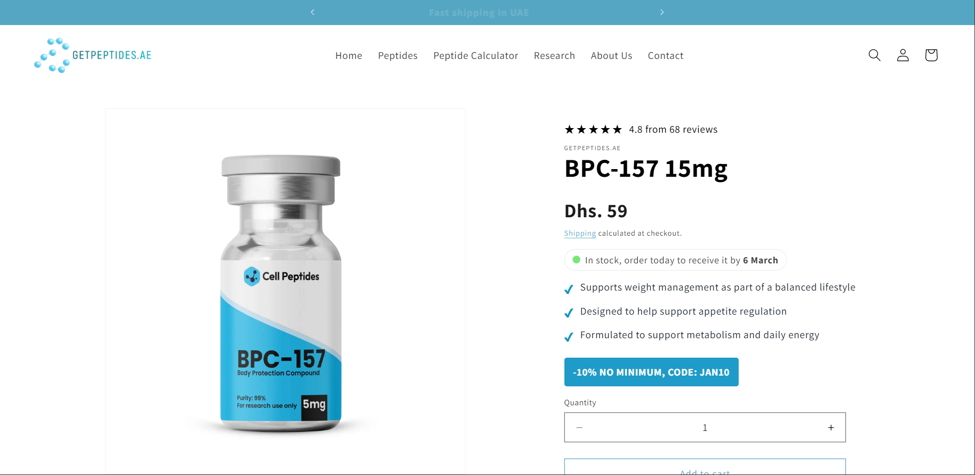 Getpeptides.ae Preview 2